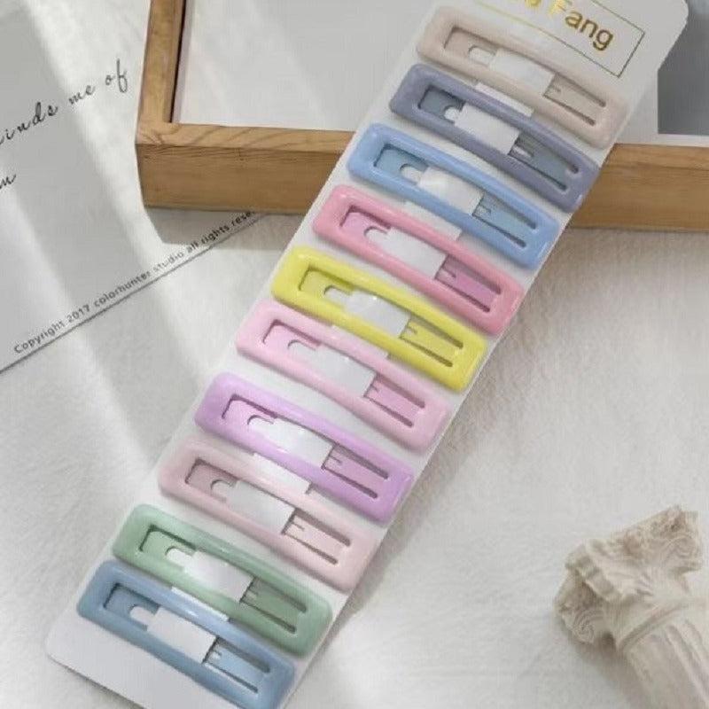 10pcs Colorful Snap Prong Hair Clips Barrettes for Girls Hair Bows