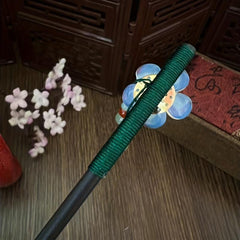 Flower Wooden Hair Pin Retro Hair Stick Resin Hair Bun Maker Non Slip Hair Decor