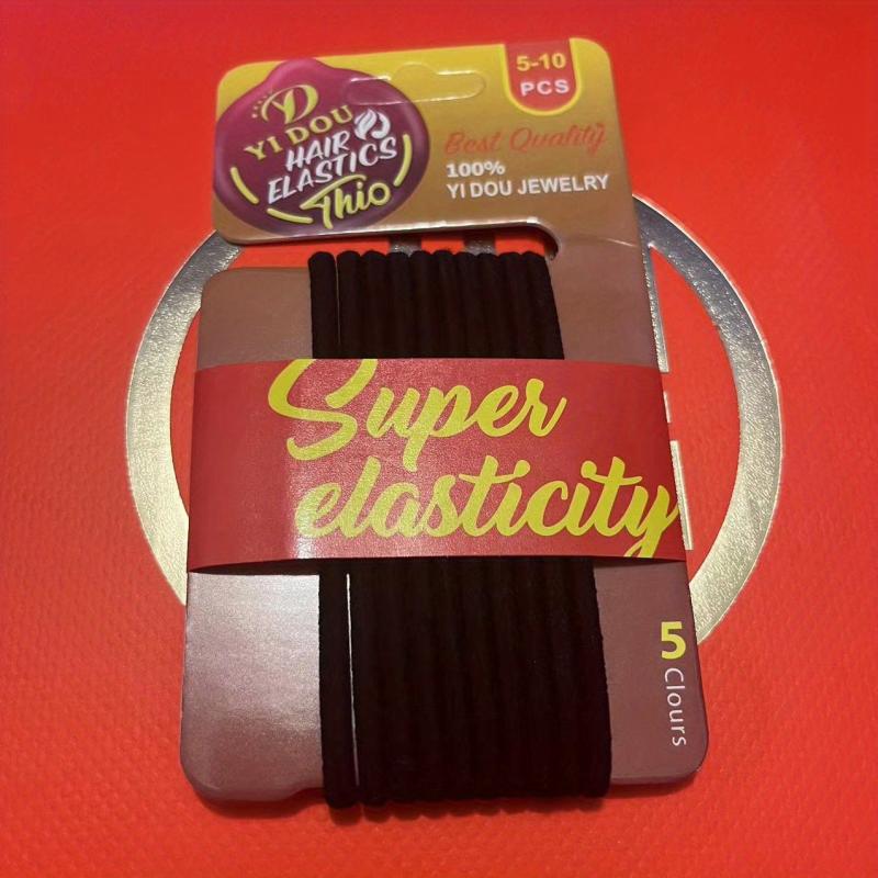 10pcs Minimalist Solid Hair Tie Elastic Ponytail Holder Polyester Accessory