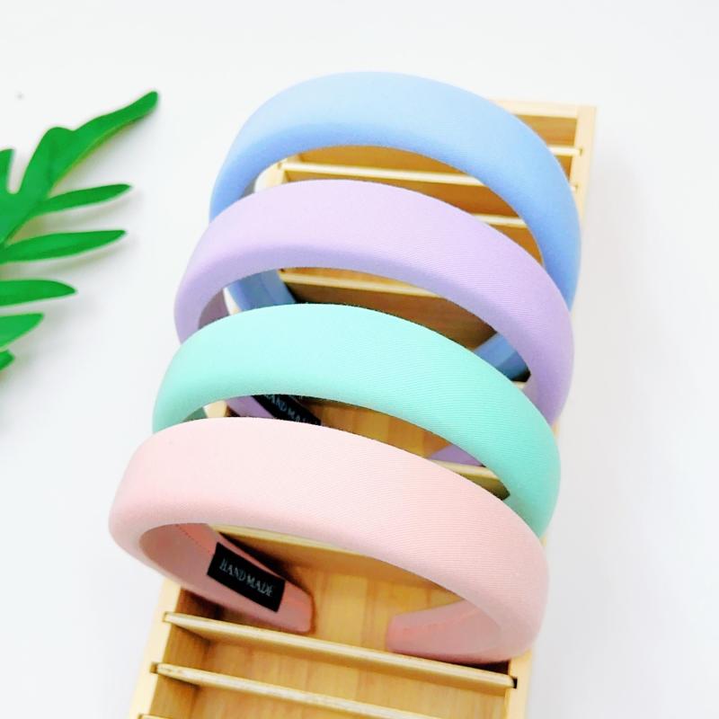 4pcs Colorful Sponge Headband Hair Accessories Women's Headwear