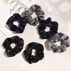 6pcs Velvet Star Scrunchies Golden Star Celestial Scrunchie