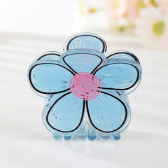 Graphic Flower Hair Claw Acrylic Banana Clip Hairgrip Non Slip Hair Accessory