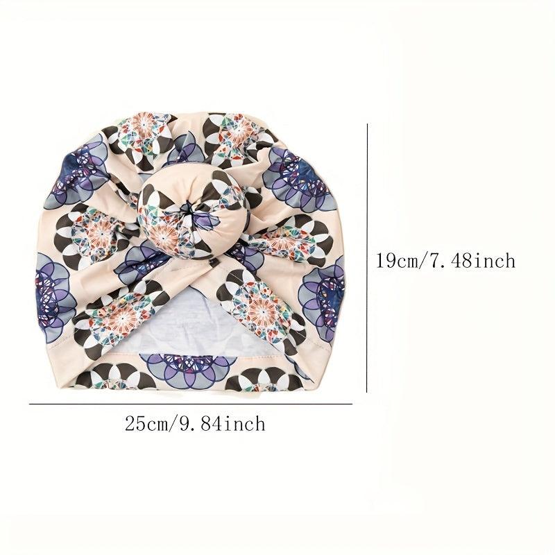 Bohemia Geometric Pattern Turban Head Wrap Cap for Women Girls