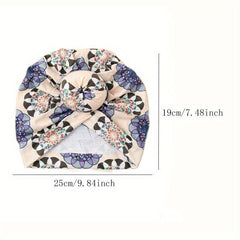 Bohemia Geometric Pattern Turban Head Wrap Cap for Women Girls