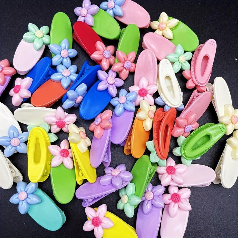 10pcs Flower Hair Clip Barrette Y2K Hair Slides Non Slip Accessory