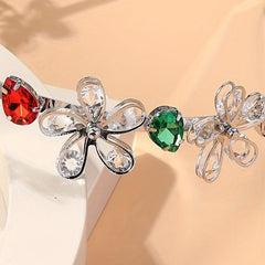 Crystal Flower Hair Band Retro Style Head Hoop Female
