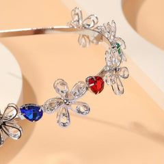 Crystal Flower Hair Band Retro Style Head Hoop Female