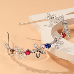 Crystal Flower Hair Band Retro Style Head Hoop Female
