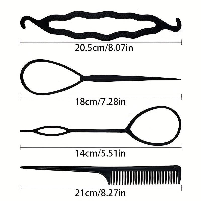 4pcs Hair Braiding Tools Set Women's Hair Styling Accessories