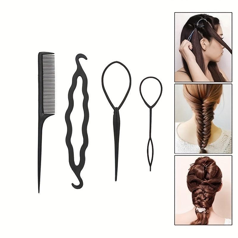 4pcs Hair Braiding Tools Set Women's Hair Styling Accessories