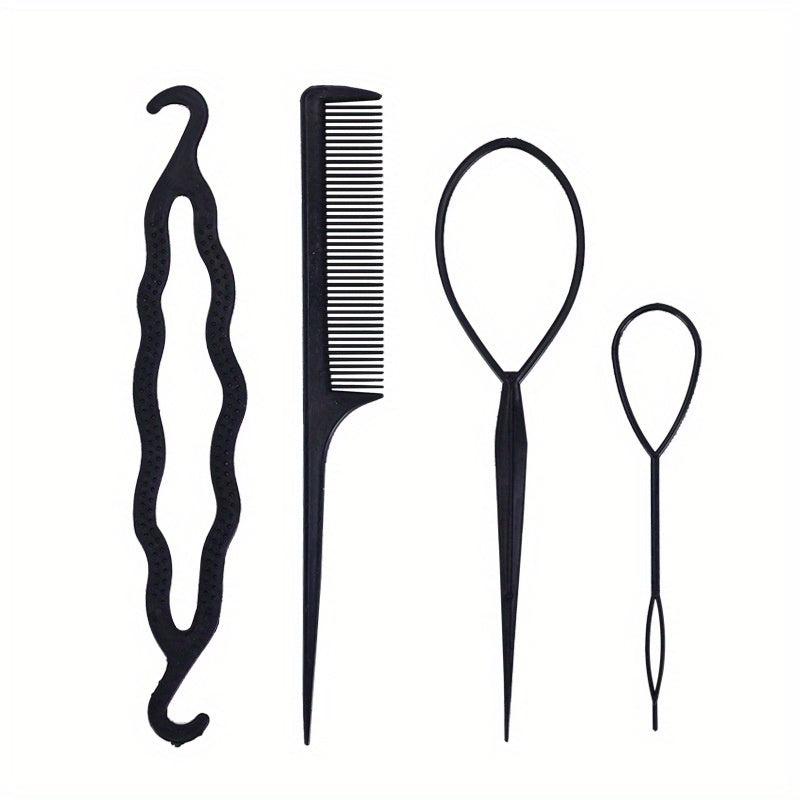 4pcs Hair Braiding Tools Set Women's Hair Styling Accessories