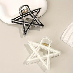2pcs Set Hair Claw Mixed Pentagram Shark Claw Hair Clip