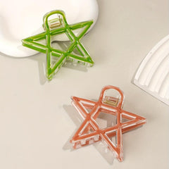 2pcs Set Hair Claw Mixed Pentagram Shark Claw Hair Clip