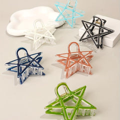 2pcs Set Hair Claw Mixed Pentagram Shark Claw Hair Clip