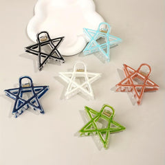 2pcs Set Hair Claw Mixed Pentagram Shark Claw Hair Clip