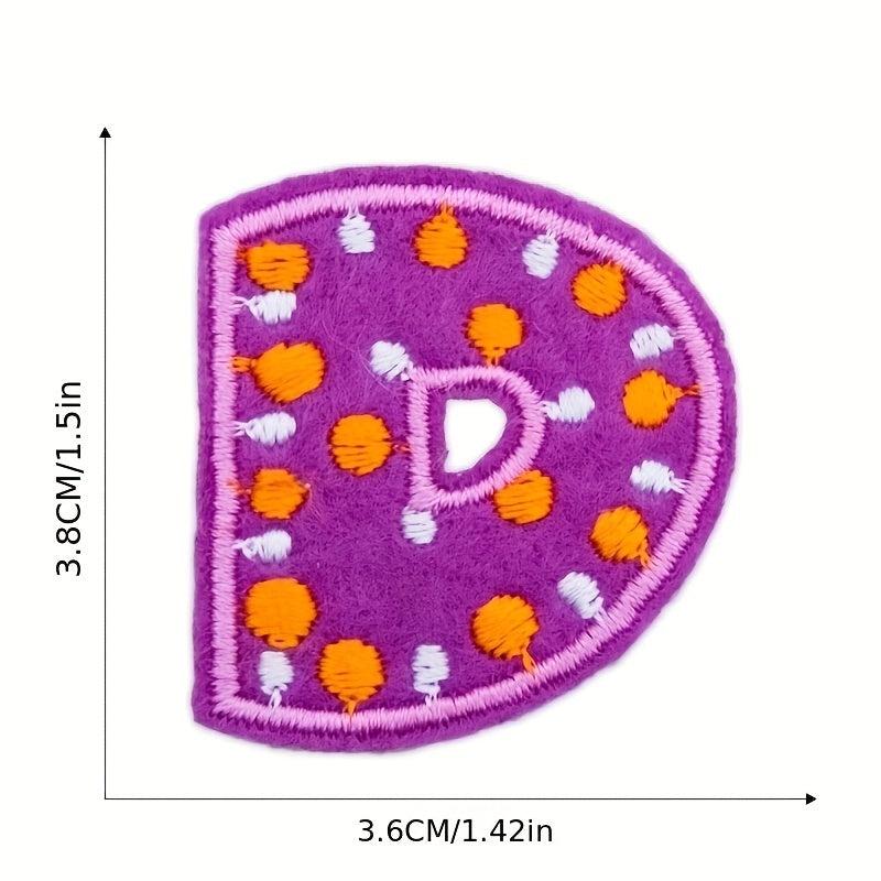 Cartoon Letters Embroidery Stickers DIY Clothing Accessories