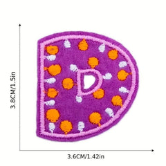 Cartoon Letters Embroidery Stickers DIY Clothing Accessories