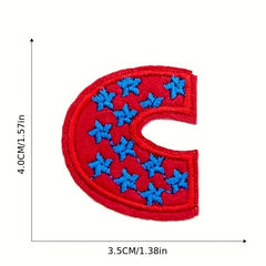 Cartoon Letters Embroidery Stickers DIY Clothing Accessories