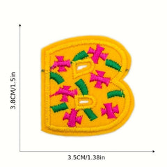 Cartoon Letters Embroidery Stickers DIY Clothing Accessories