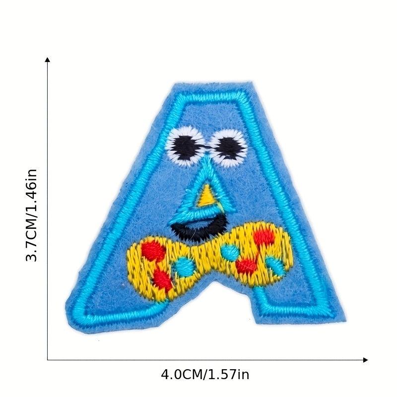 Cartoon Letters Embroidery Stickers DIY Clothing Accessories