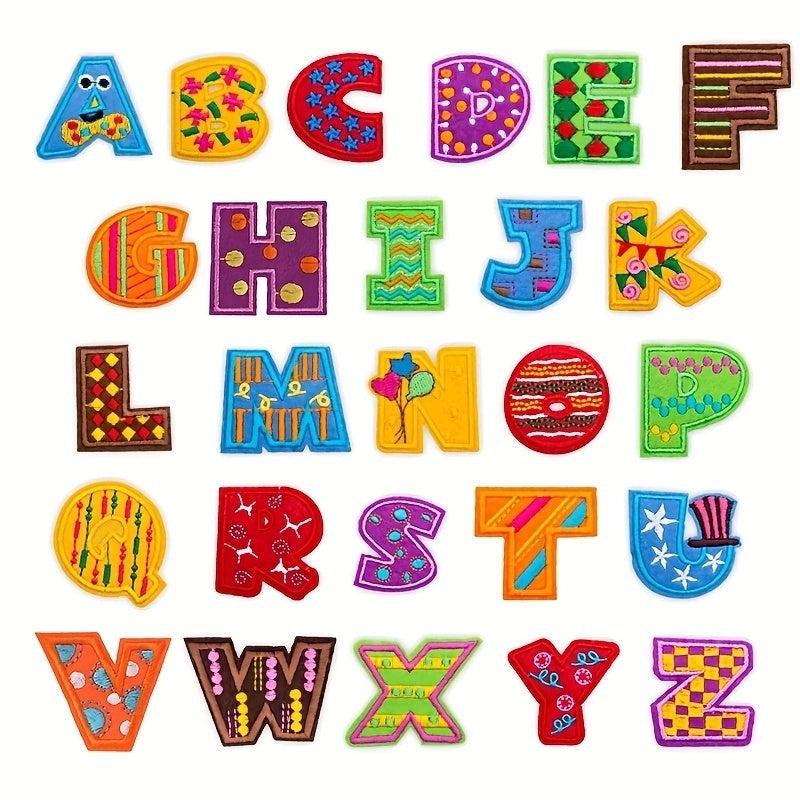 Cartoon Letters Embroidery Stickers DIY Clothing Accessories