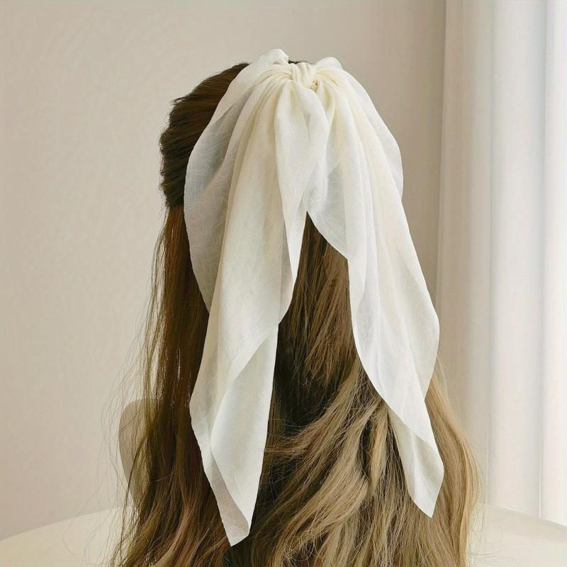 Bow Knotted Silky Scarf Scrunchies Hair Tie Style Hair Rope Hair Accessories