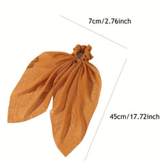 Bow Knotted Silky Scarf Scrunchies Hair Tie Style Hair Rope Hair Accessories