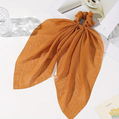 Bow Knotted Silky Scarf Scrunchies Hair Tie Style Hair Rope Hair Accessories