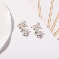 2pcs Pearl Rabbit Hair Clip Non-slip Side Clip Hair Accessory