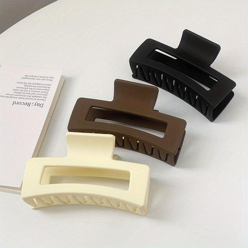 2pcs Large Matte Hair Claw Clips No Slip Big Jaw Colored Thick Hair Women Girls