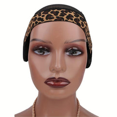 Leopard Prints Lace Head Band with Ear Covers for Wigs