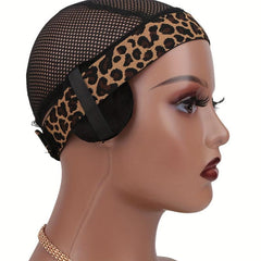 Leopard Prints Lace Head Band with Ear Covers for Wigs