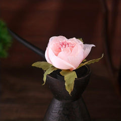 Chinese Style Flower Hairpin Wooden Hair Stick Ponytail Holder