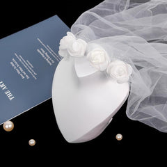 Flower Wedding Veils Headband With Bow Wreath Crown Veil