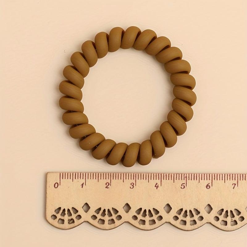 Matte Spiral Hair Tie Ponytail Hair Accessories