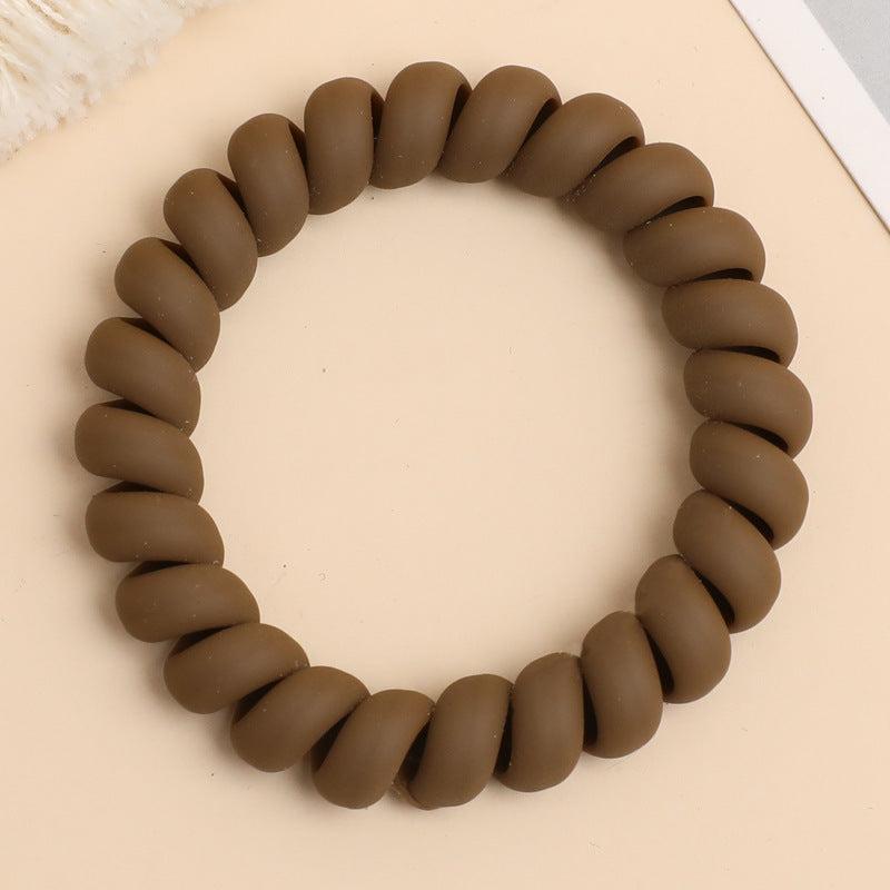 Matte Spiral Hair Tie Ponytail Hair Accessories