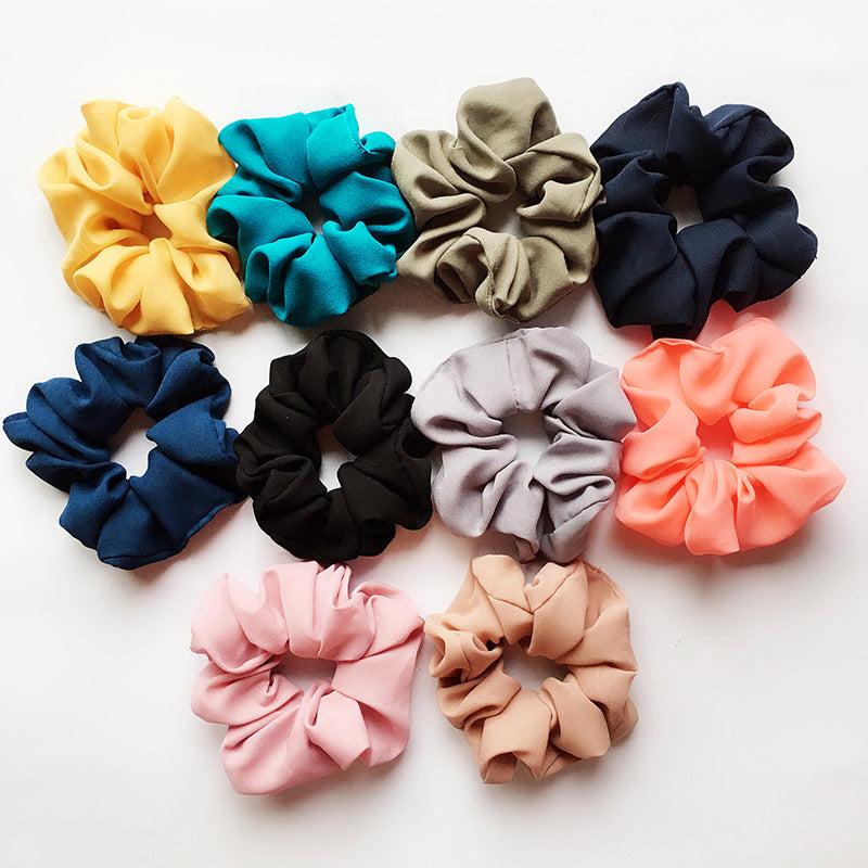 Large Chiffon Scrunchies Hair Tie Ponytail Holder