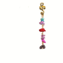 Braided Hair Ring Stone Pendant Hair Buckle Vintage Hair Clip Y2K