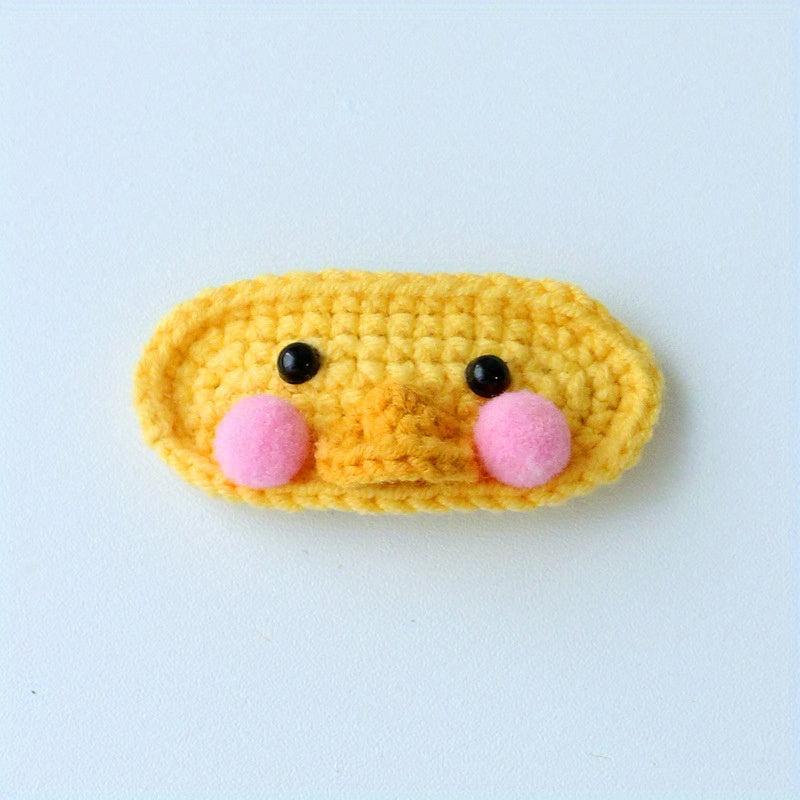 Crochet Animal Hair Clip Cartoon Snap Clip Barrette Summer Hair Slides