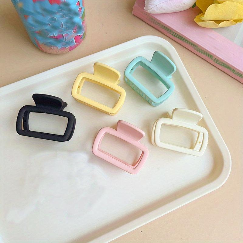 5pcs Leopard Pattern Hair Claw Nonslip Ponytail Holder Hair Clip