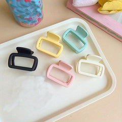 5pcs Leopard Pattern Hair Claw Nonslip Ponytail Holder Hair Clip