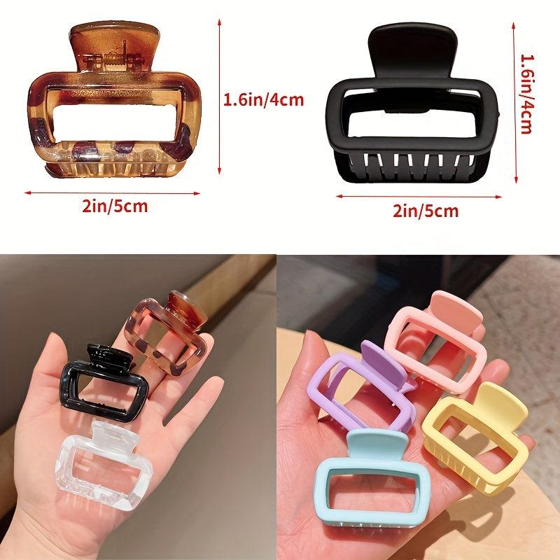 5pcs Leopard Pattern Hair Claw Nonslip Ponytail Holder Hair Clip
