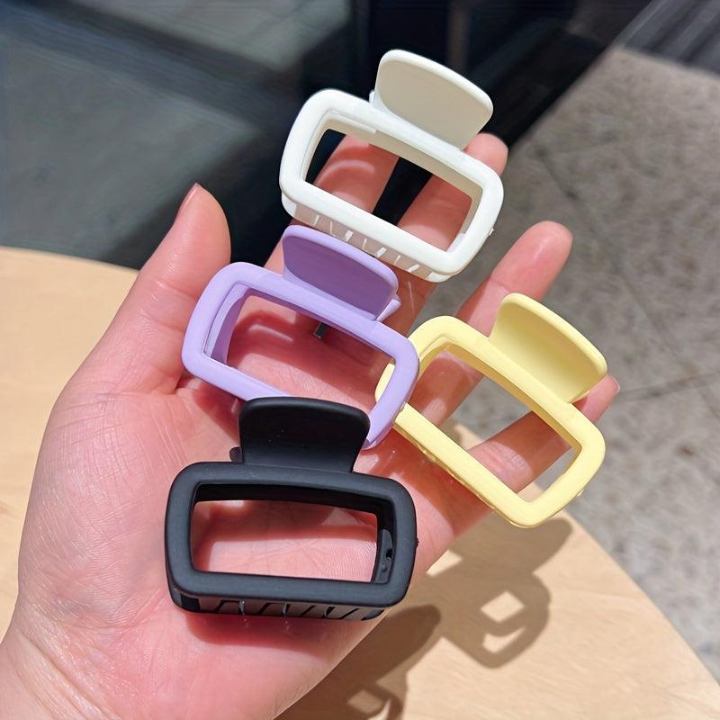 5pcs Leopard Pattern Hair Claw Nonslip Ponytail Holder Hair Clip