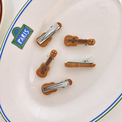 Guitar Shaped Hair Clip for Side Hair Bangs