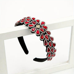 Crystal Rhinestone Headband Baroque Retro Wide Brim Hair Accessory