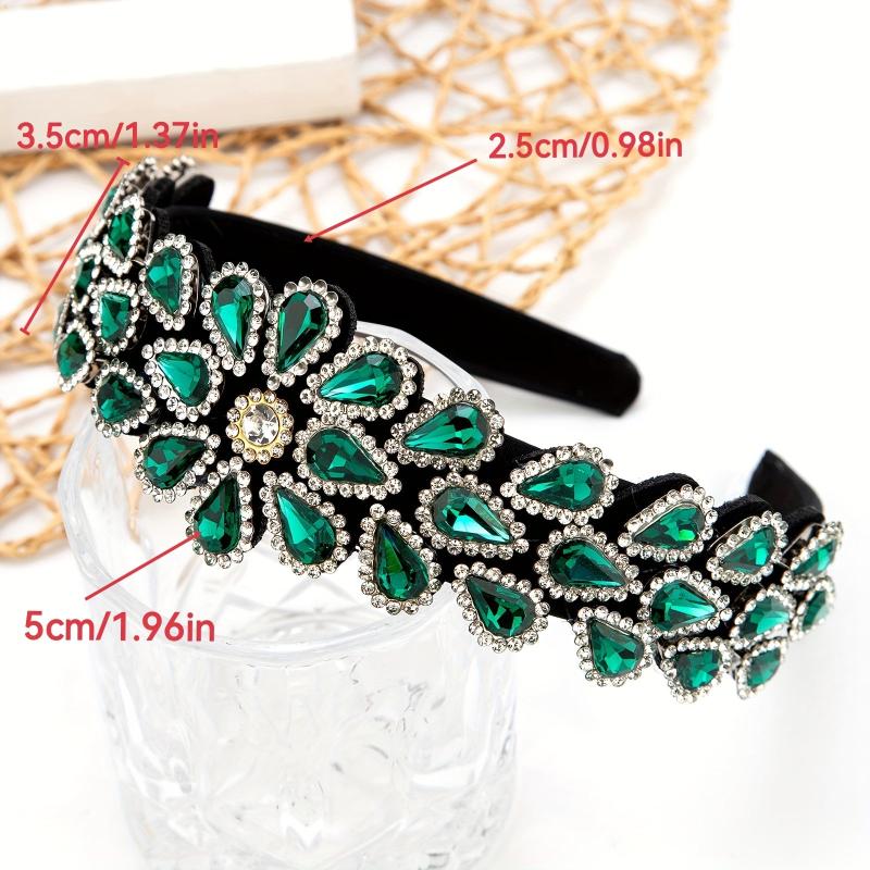 Crystal Rhinestone Headband Baroque Retro Wide Brim Hair Accessory