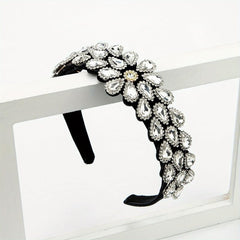 Crystal Rhinestone Headband Baroque Retro Wide Brim Hair Accessory