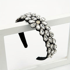 Crystal Rhinestone Headband Baroque Retro Wide Brim Hair Accessory