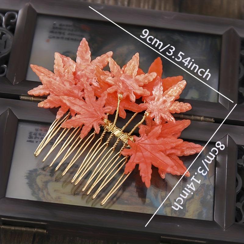 Maple Leaf Hair Comb Ancient Style Hair Accessory