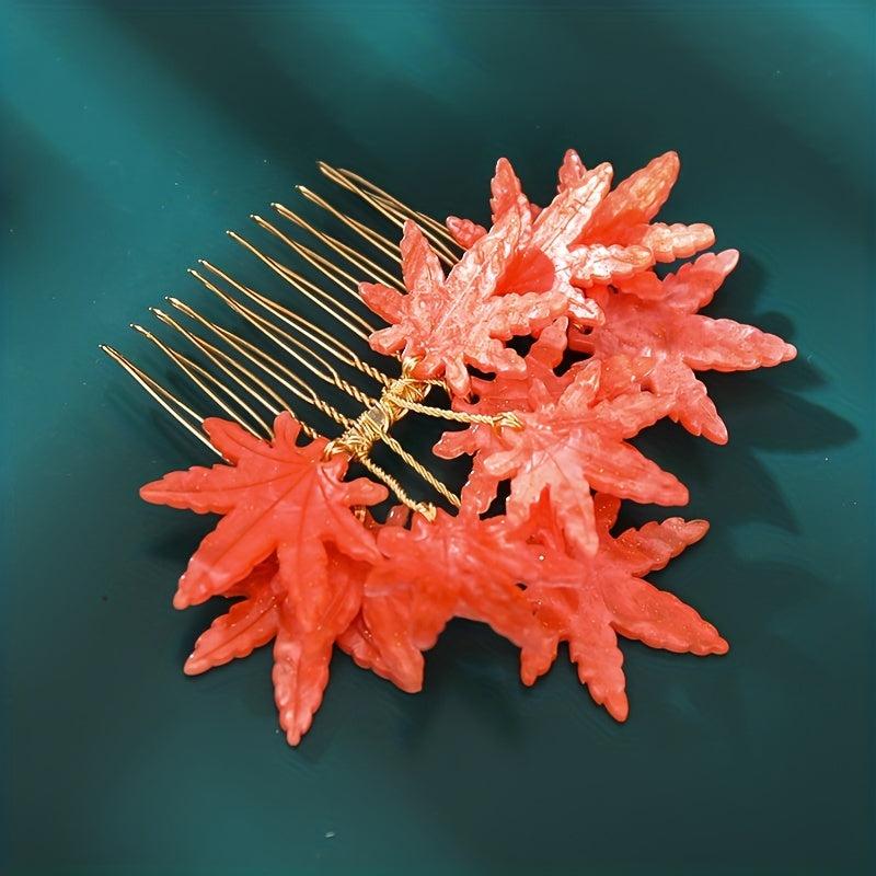 Maple Leaf Hair Comb Ancient Style Hair Accessory